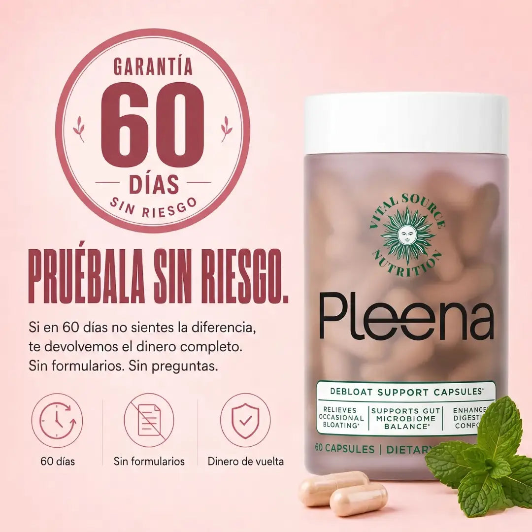 Pleena™ Apoyo Digestivo Diario para Menos Hinchazón y Pesadez