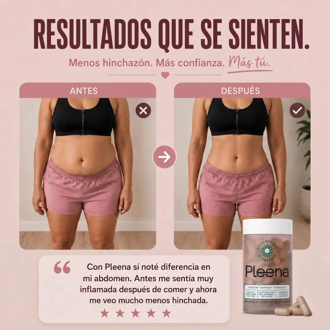 Pleena™ Apoyo Digestivo Diario para Menos Hinchazón y Pesadez