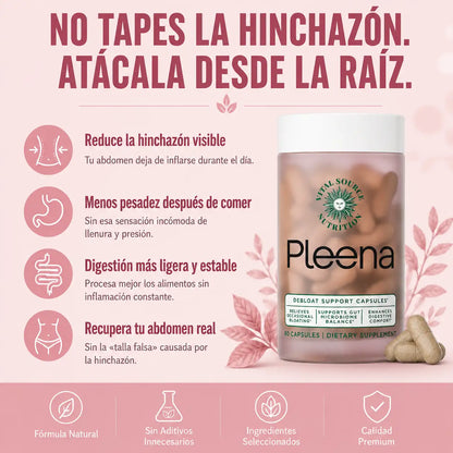 Pleena™ Apoyo Digestivo Diario para Menos Hinchazón y Pesadez