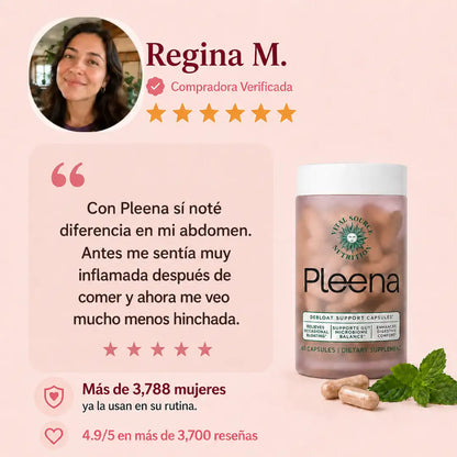Pleena™ Apoyo Digestivo Diario para Menos Hinchazón y Pesadez